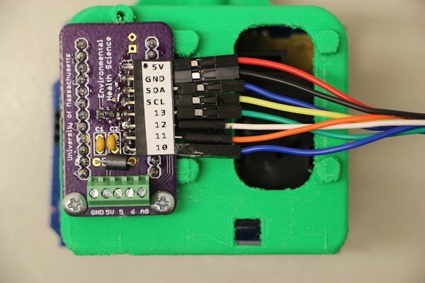 Wiring the logging shield to the adapter board